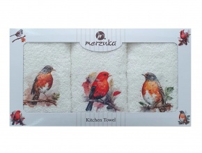 VLK 30x50 BASKILI 3'LÜ EL HAVLUSU